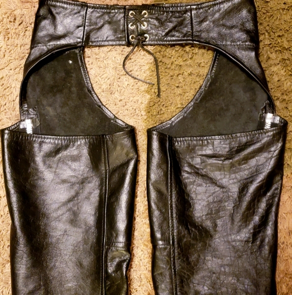 COPY - Genuine Black Leather Chaps  BARNEYS - Picture 7 of 16